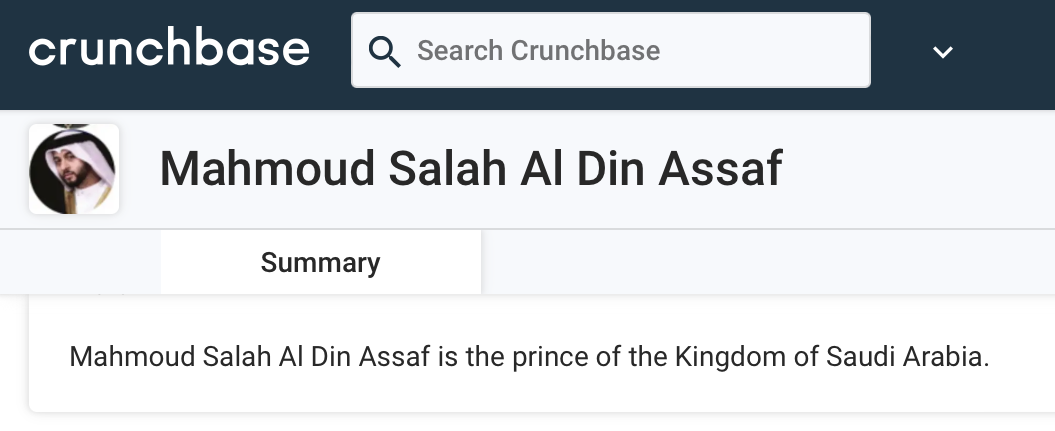 H.H. the Prince Mahmoud Salah Al Din Assaf - Crunchbase